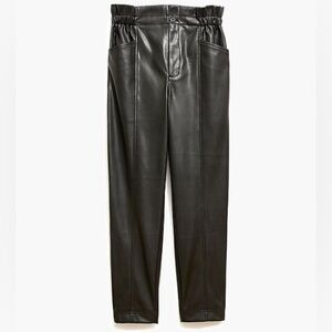 H&M Pant Women's Size 6 Black Belt Loop With Pockets High Waist Breathable